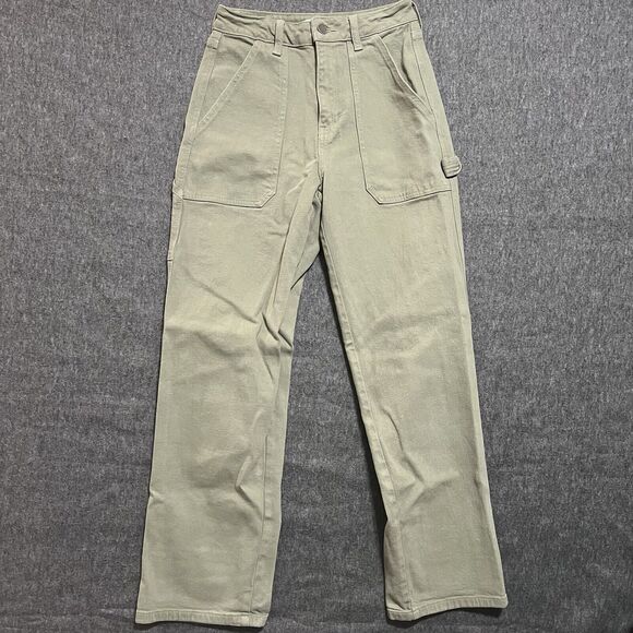 JBD Just Black Denim Rue Carpenter Jean Sage Green Women's 25, High Waist - Picture 1 of 7